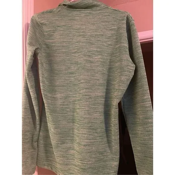 Nike Women's Heathered Green 1/4 Zip Pullover Active Wear Sweatshirt Size L Oreg - Picture 13 of 16
